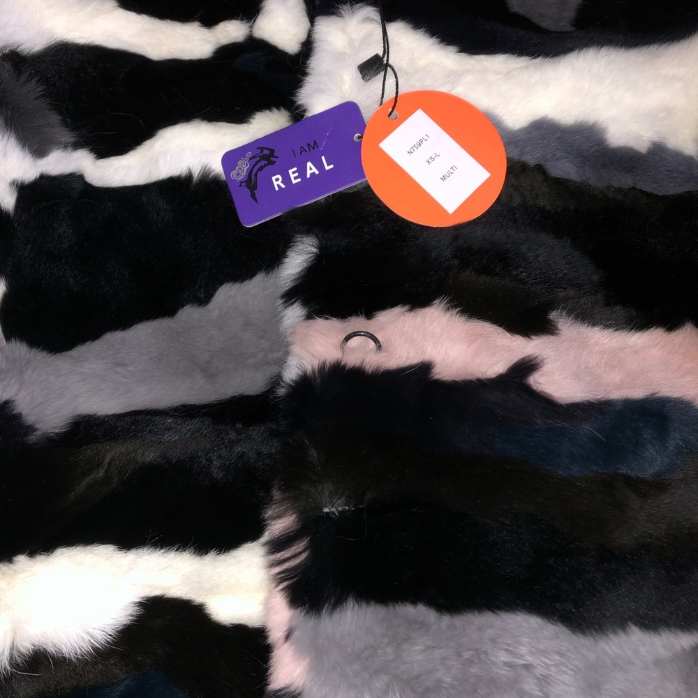 P.Luca Cropped Rabbit Fur Jacket - Picture 3 of 7